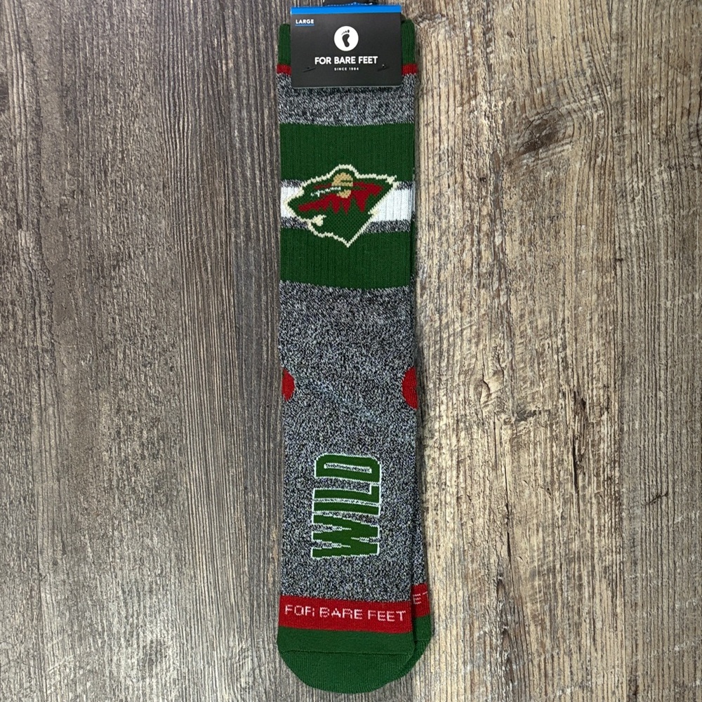 For Bare Feet Wild Gray and Green Socks